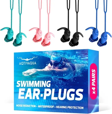 AqtivAqua Ear Plugs Swim 4 Pairs - Best Deal