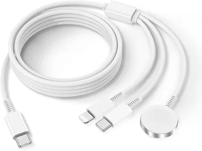 Cable USB C para Apple Watch Rantuia, Carga Magnética 3 en 1 de 1.8 m, Compatible con iWatch Ultra 3/2/1, Series 11/