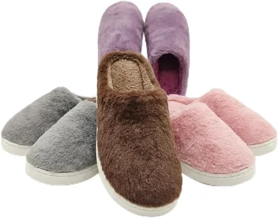Pantufa Feminina de Pelúcia Nuvem - Solado Antiderrapante, Confortável para Uso Interno, Variedades de Cores