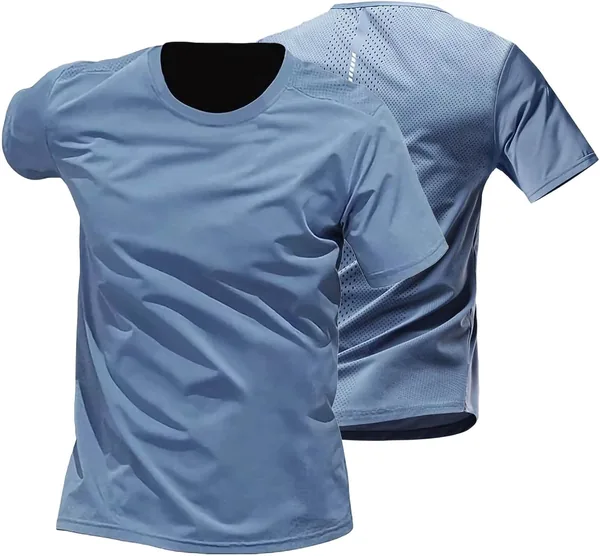 T Shirts for Man Quick Dry Workout Athletic Running Swim Short Sleeve Tops Tee 2026 Summer Casual Crewneck Shirts