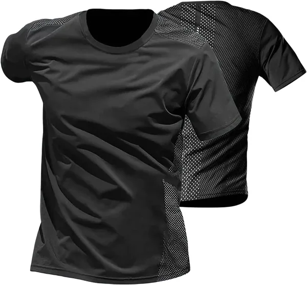 T Shirts for Man Quick Dry Workout Athletic Running Swim Short Sleeve Tops Tee 2026 Summer Casual Crewneck Shirts