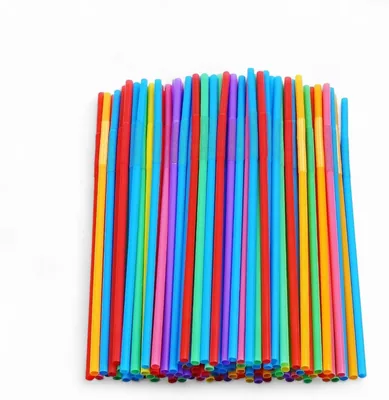 MEGA So Artistic Straws Jumbo Reusable Colourful Plastic Straws, 100-Pack Best Deal