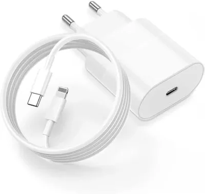 20W Fast Charger Adapter - iPhone, USB-C, 1m Cable