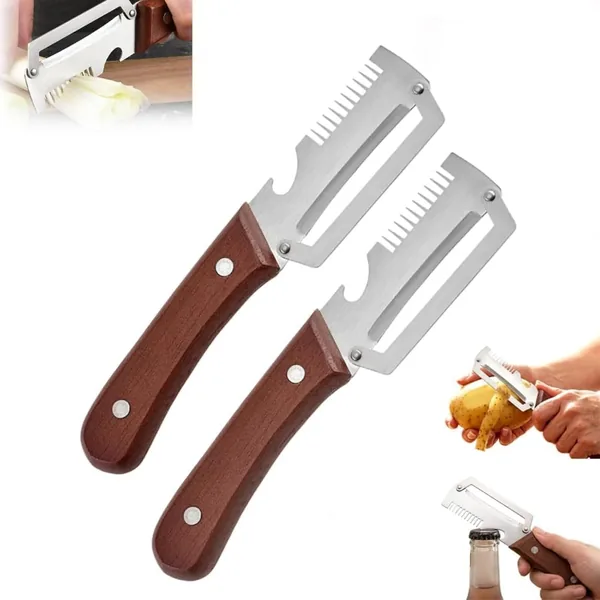 Triple-function Peeler, Green Onion Slicer and Bottle Opener