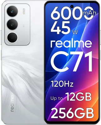 Smartphone realme C71 12GB RAM + 256GB, pantalla 6.67" 120Hz, batería 6000mAh y carga rápida 45W