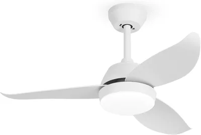 Ventilador de techo YAZIONG con luz silenciosa, motor DC, 6 velocidades, 3 colores, temporizador, modo brisa natural, doble altura - Ideal para