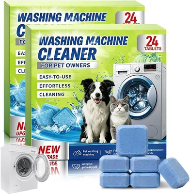 SGZIOO Washing Machine Cleaner 48 Tablets - Pet Hair & Odor Remover Best Deal