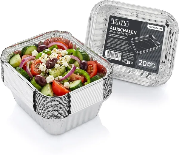 Vaily Aluminiowe tacki ociekowe, zestaw 20 sztuk, idealne do wszystkich grillów - najlepsza cena!