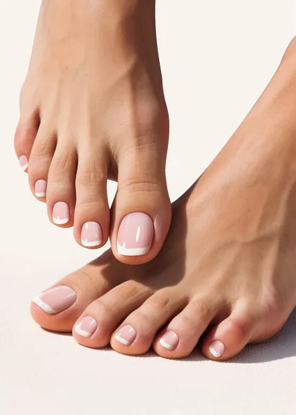 Wahrshei Toe Nail Foil Selbstklebende UV French Pink Basis 32 Stück Gel-Nail-Sticker für Zehennägel - 10% Rabatt