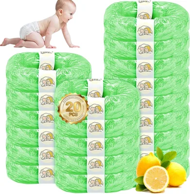 20 Refillos Originales, Cubos de Pañales con Olor a Limón, Bolsas de Residuos para Bebés - Mejor Oferta