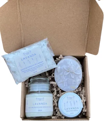 Kit Artesanal de Lavanda MIRLO BLANCO - Spa en Casa con Vela, Jabón, Crema y Sales Botánicas | Regalo para Mujer