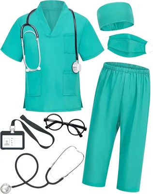 Tizuxa Doctor Costume Kids Scrubs 7Pcs Best Deal