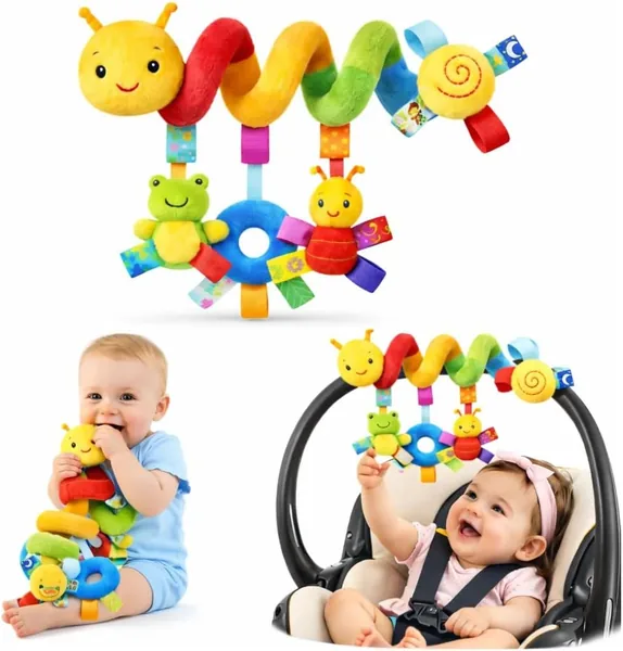 Brinquedo Espiral Sensorial Centopeia de Pelúcia para Carrinho - Best Deal
