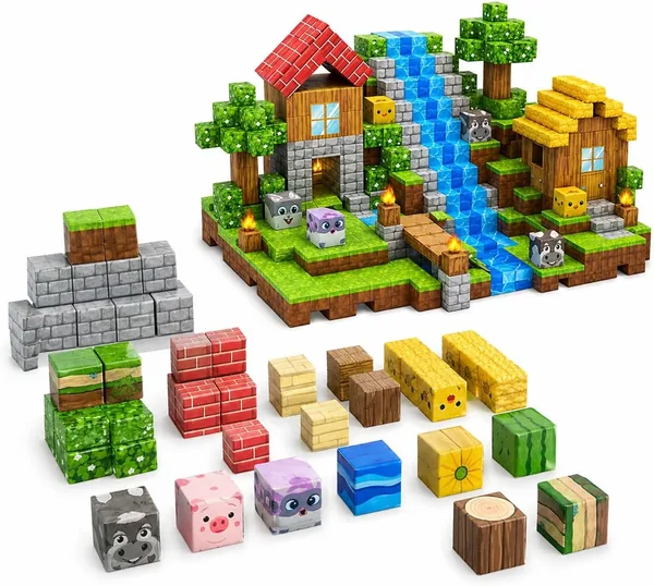 Blocos de Montar Magn ticos 72 Pe as Infantil - Kit Constru o Criativa 3D Educativo