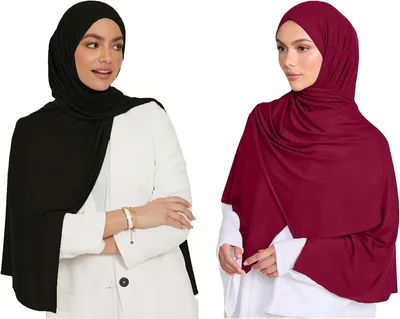 Premium Jersey Hijab Shawl - Soft Stretch Headwrap, 180cm x 90cm, Cotton Blend