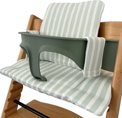 Cushión para Silla Alta de Bebé Hanelle, Ajustable a Stokke Tripp Trapp, Resistente al Agua y Lavable - Color Mint (Mejor Oferta)