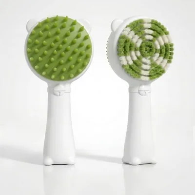Anivona 2-in-1 Baby Brush & Hair Comb - Dual Sided Soft Bristle & Silicone Cradle Cap Scrubber for Newborns (0+ Months) Best Deal