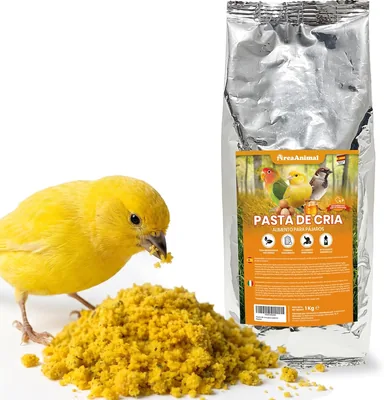 AreaAnimal - Pasta de Crianza de Huevos y Miel 1 kg, Para Canarios, Lovebirds, Nymphs, Gorrión y Especies Varias, ¡40% de Descuento!