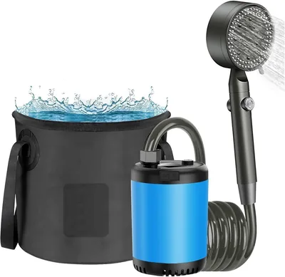 Portable Camping Shower 10000mAh Pump 5 Gal Collapsible Bucket Best Deal