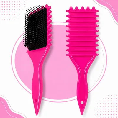 Escova de Cabelo Ondas Gringas - Modelar Cachos e Definir Ondas com Raquete Wave Mechas - Material Premium