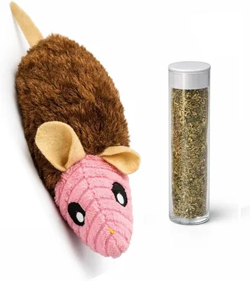 Cat Toy - Soft Plush Mouse with Catnip, Promotes Exercise