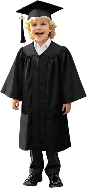 Generico Set Toga E Tocco Per Bambini Abito Da Laureato Set Per Bambini 2026 4-10 Anni Costume Da Laureato Con Stola Cappello E Nappina