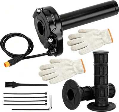 Vuiopuf Fullt Vrid Gasreglage, Ebike Gasreglage För 3 Stift Full, 12 V-72 V, Med Elektrisk Dirtbike, Svart - Best Price