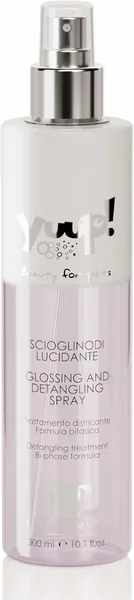 YUUP! - Spray per la cura del pelo anti-nodi con semi di bambù e lino, rimuove i nodi dal pelo dei cani e gatti, 300 ml