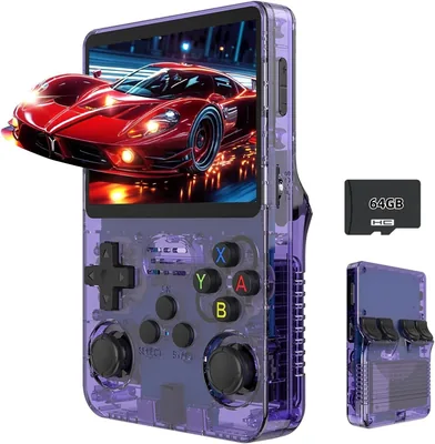 MINYIKJ Retro Handheld Game Console: 3.5in IPS, 64GB, 40K+ Games