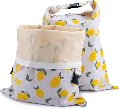 Eco Beeswax Bread Bags - 2 Pack Linen Sourdough Bags Best Deal