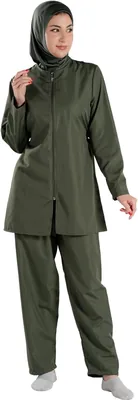Women's Islamic Burkini Swimwear S-10XL Full Sleeves Solid Color Plus Size with Hijab Best Deal