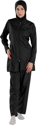 Women's Plus Size Burkini Islamic Swimwear S-10XL Full Sleeves Solid Color with Hijab Best Deal