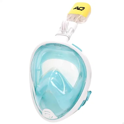 Máscara de buceo acuática AKTIVE para niños de 5 años en adelante, máscara de cara completa con visión de 180°, sistema anti-nube y anti-salpicaduras, soporte ajustable