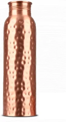 HAZDEAL Copper Water Bottle 34 Oz - Pure Copper Ayurvedic Bottle, BPA-Free