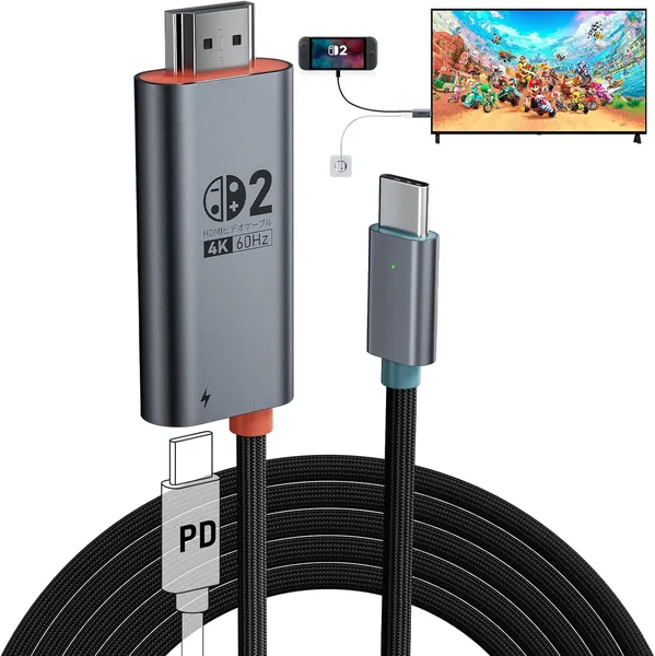 23% Off - 6.6ft USB C to HDMIケーブル、2本セット - 4K 60Hz対応