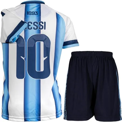 FRKN Trikot Leo No 10 Kinder Spezialausgabe Trikot mit Shorts, Fußballjersey Set, Jugendgrößen (29% Rabatt)