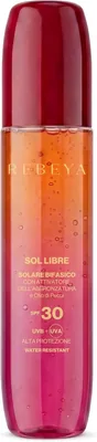 REBEYA Protezione Solare Spray Abbronzante SPF 30 con Attivatore di Melanina - Olio Biphasico per il Corpo Abbronzante Rapido