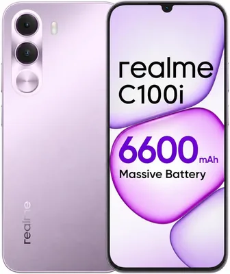 سماعة realme C100i 4G هاتف محمول ثنائي SIM، 4 جيجا بايت رام، 128 جيجا تخزين كاميرا ذكاء اصطناعي أداء سريع ثنائي SIM أندرويد هاتف ذكي