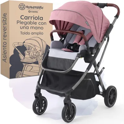 Carriola para Bebé ESQUIMAL Easy Prime, Asiento Reversible Bidireccional, Plegado Semiautomático, Compacta y Ligera