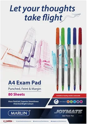 Marlin Punched 80 Page A4 Exam Pads 5-Piece Set - Best Deal