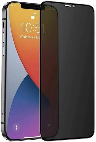 Privacy Tempered Glass Screen Protector iPhone 16 compatible - 9H Hardness Anti-Spy Anti-Scratch Drop Resistant