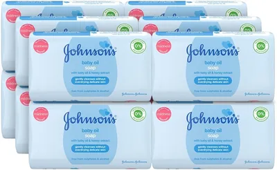 Johnson's Baby Oil Bar Soap 175g (Pack of 12) - 35% Off
