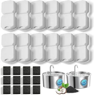 GIOTOHUN Cat Fountain Filters 43% Off - 12+12 Sponges