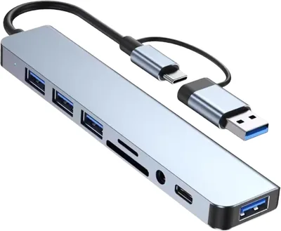 8-in-1 USB 3.0 Multiport Hub with Type-C Dock - Best Deal