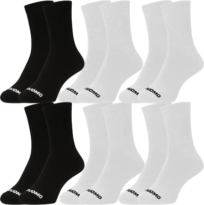 Kit 6 Pares Meias Masculinas Cano Alto Longo Corrida Academia Algodão Premium Duomo - Melhor Preço