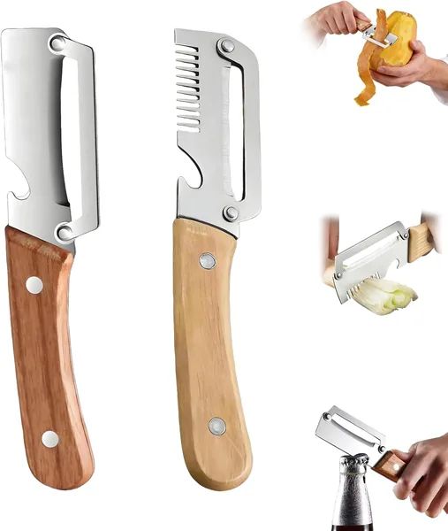 Perfect Kitchen Vegetable Peeler for Potato Carrot Apple Veggie (1 Peeler + 1 Julienne Peeler)