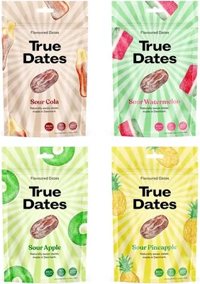 True Dates Tasting Set - 4 Sour Fruit Flavours