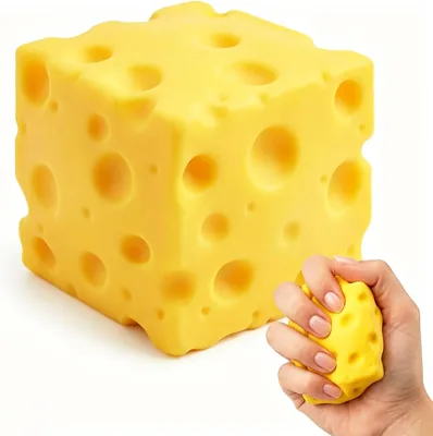 Cube de fromage XMSHENG Anti Stress XXL 8 x 8 x 8 cm