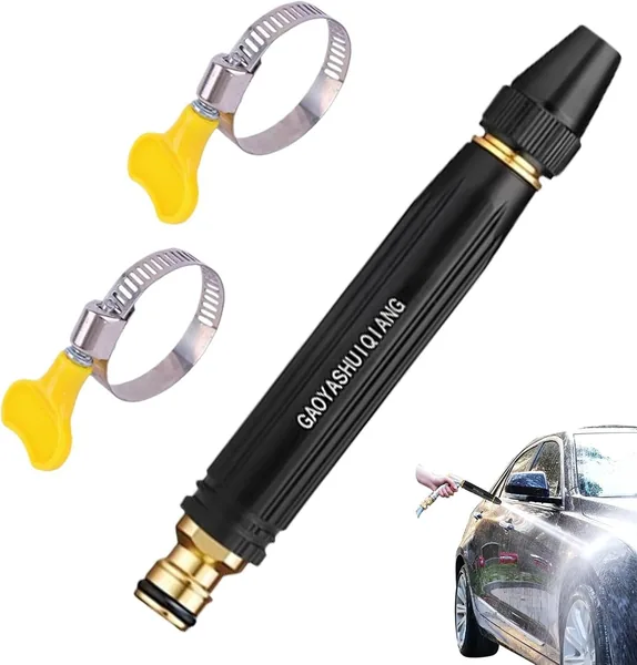 High Pressure Car Wash Water Guns Nozzle 360-Degree Rotating Hose Pipe Sprayer Handheld Adjustable Spray Patterns Sprinkler