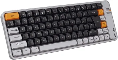 KRUX Zyro 75% Bezprzewodowa klawiatura membranowa 84 klawisze, Bluetooth + 2,4 GHz + USB-C, cicha, układ US ANSI, Windows/Mac - Najlepsza cena